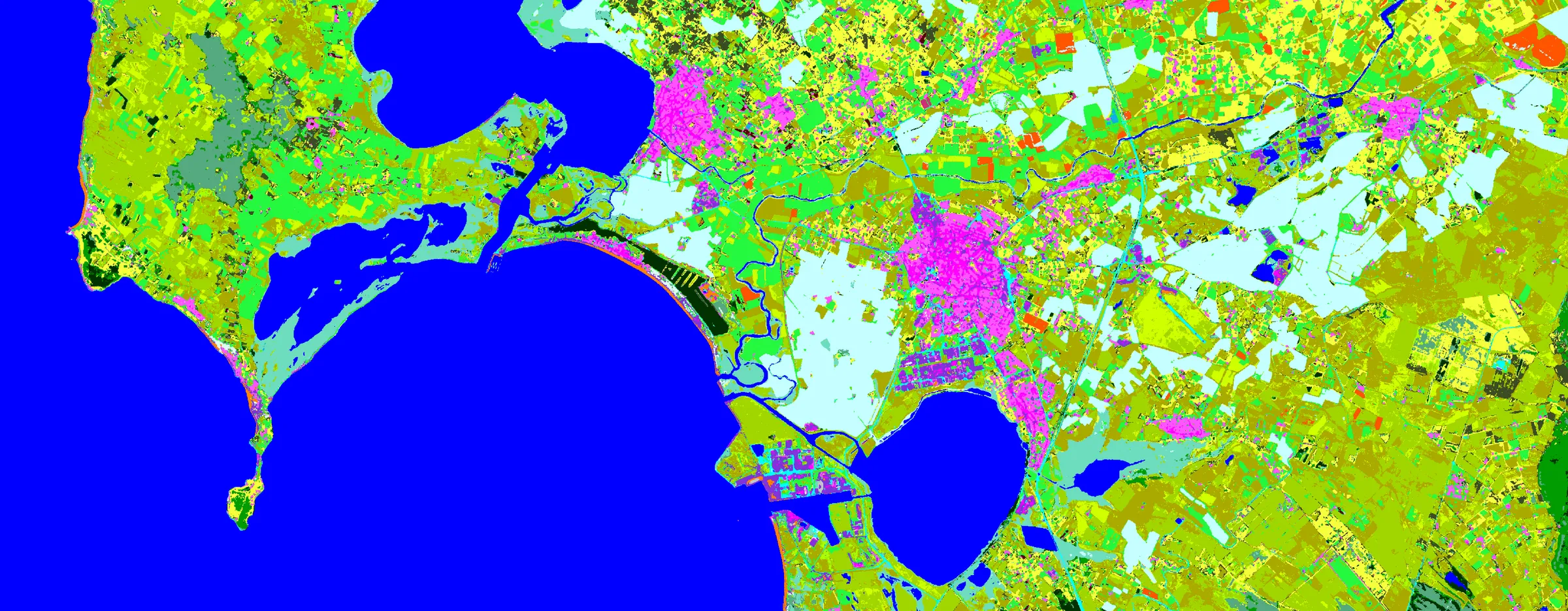 Mappa satellitare di classificazione dell'uso del suolo